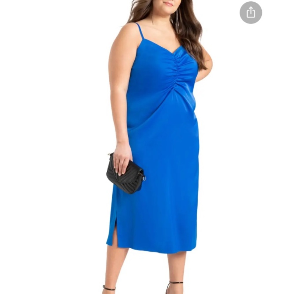 Ruched Satin Slipdress